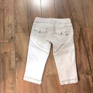 Gorgeous Miss Me Capri Jeans With Lace Hem